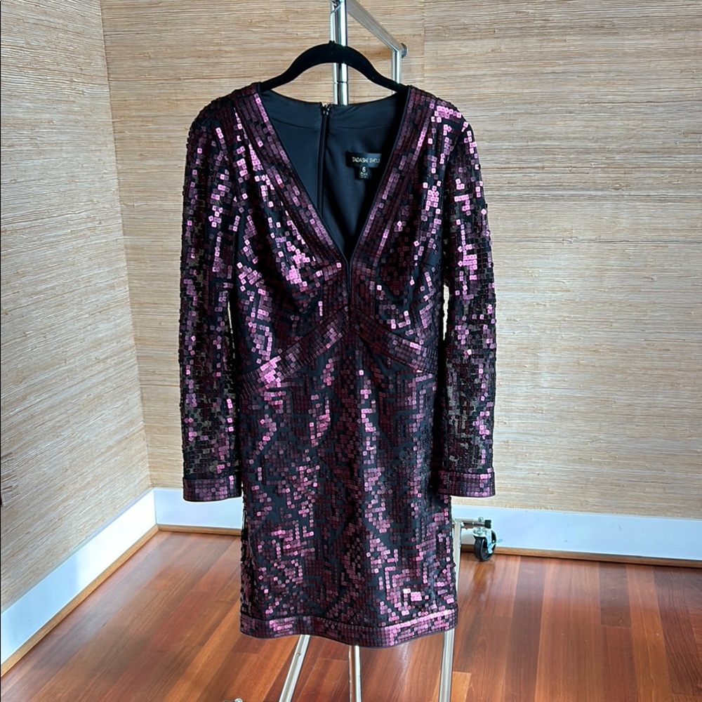 Tadaschi Shoji Pink Sequin Dress